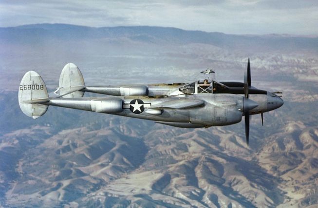 Avión tipo P-38. Foto: Wikimedia Commons 