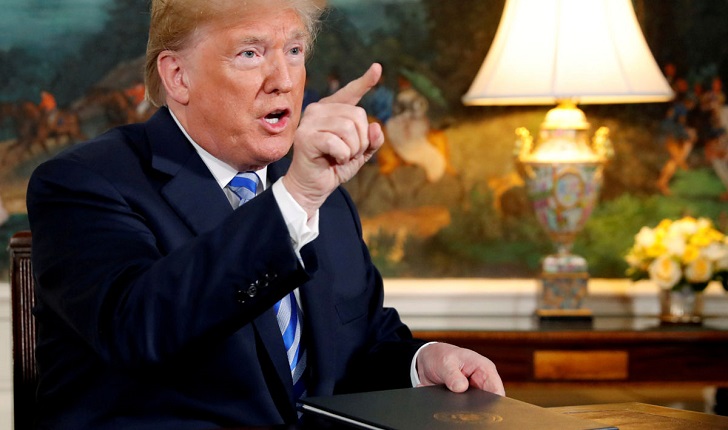 Trump advierte: "El que haga negocios con Irán no los hará con EE.UU."