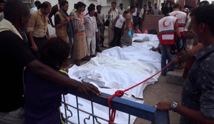 Nueva masacre de la coalición árabe en Yemen .