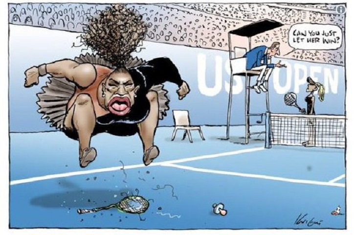 Sexismo y racismo: la caricatura de Serena Williams que encendió polémica.