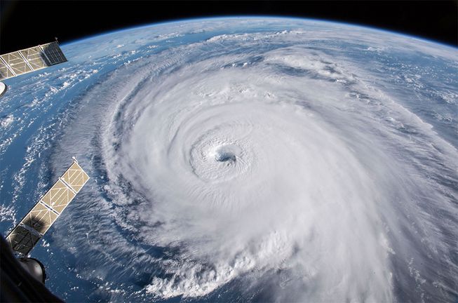 El Huracán Florence fotografiado desde la Estación Espacial Internacional el 12 de setiembre de 2018. 