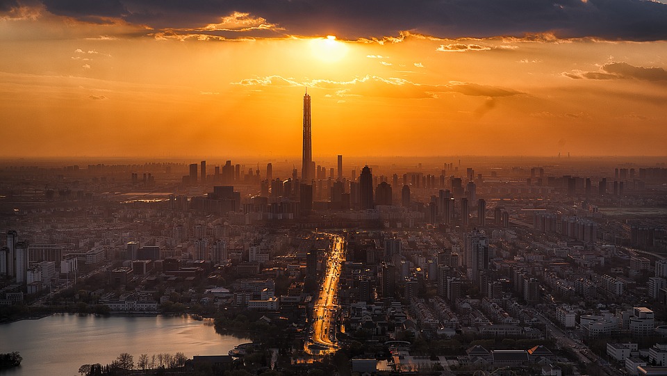 Ciudad de Tianjin, China, en la que viven casi 16 millones de personas, con una densidad de 1111,16 hab/km². Foto: Pixabay