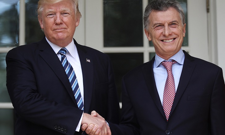 Trump expresó un "fuerte apoyo" de su país a Argentina frente a la crisis económica . Foto archivo