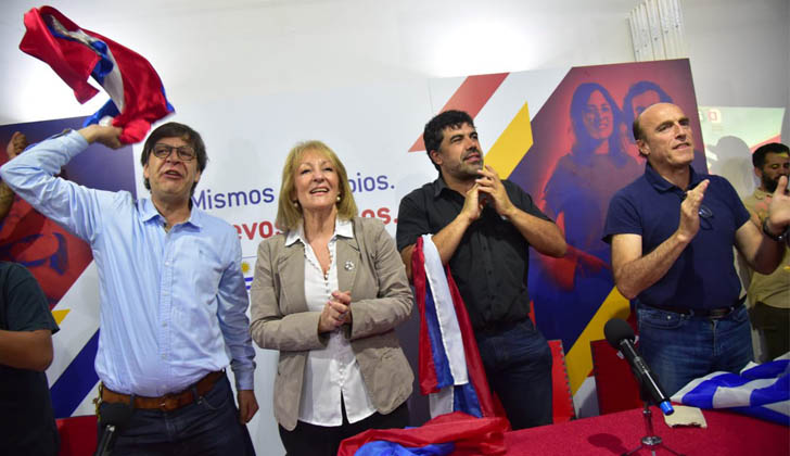 Miranda, Cosse, Andrade, Martínez. Plenario del FA.