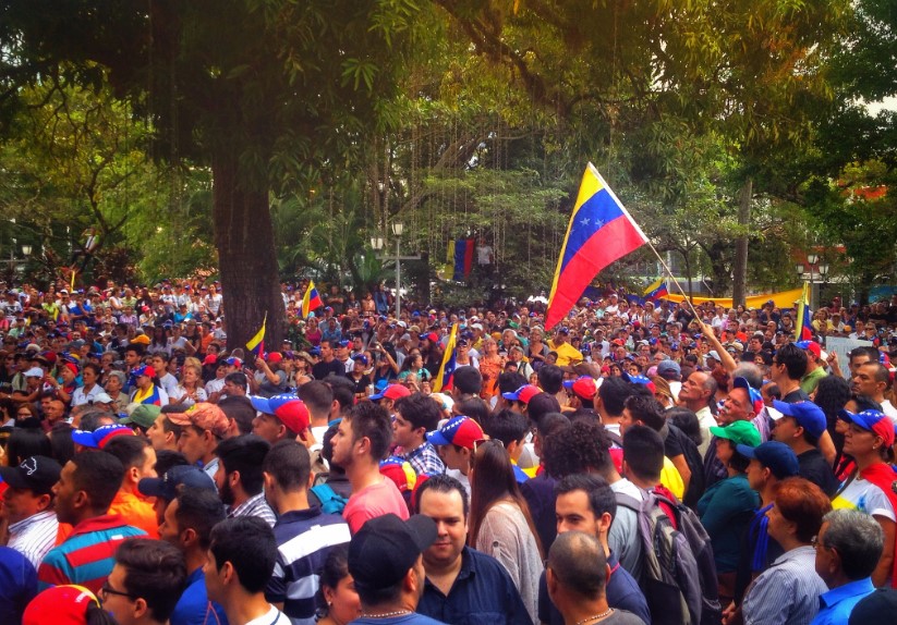 Una marcha en Caracas el pasado 17 de enero. Foto: Flickr / Valentín Guerrero
