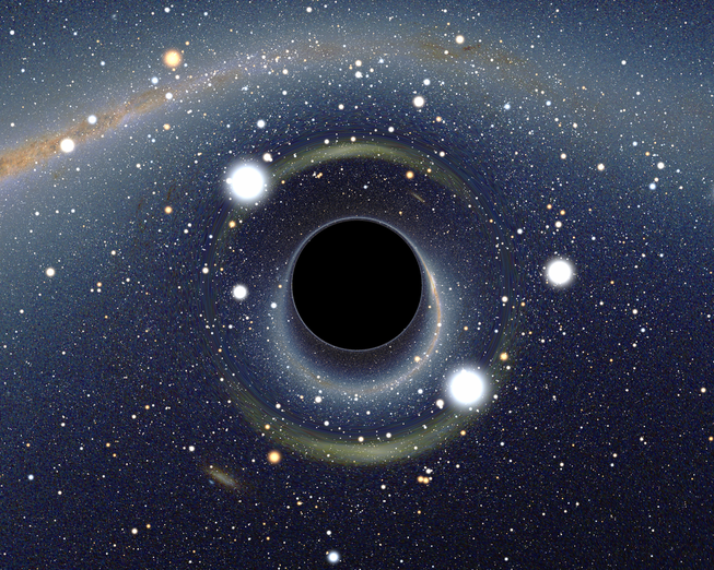 Representación artística de un agujero negro. Foto: Wikimedia Commons