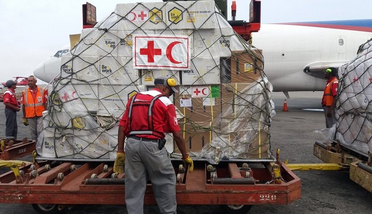 Venezuela recibió ayuda de la Cruz Roja .