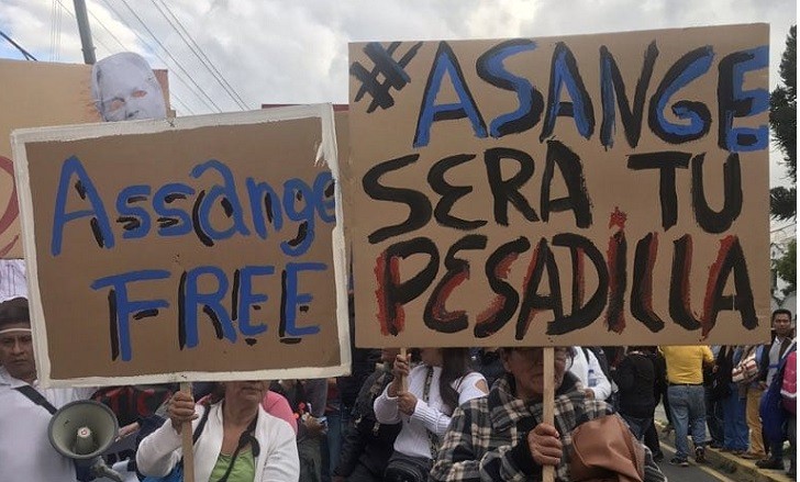 Solidaridad latinoamericana con Julian Assange