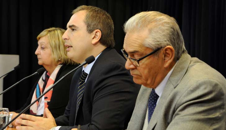 Ministros: Benech, Ferreri y Kechichian. Foto: Presidencia de la República. 