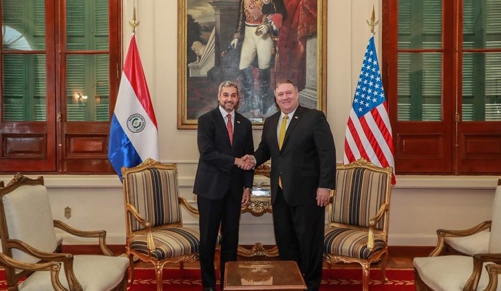 Pompeo ve en Paraguay un socio "para restaurar democracia en Venezuela".