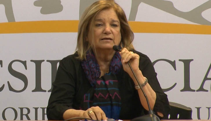 Ministra de Vivienda, Ordenamiento Territorial y Medio Ambiente, Eneida De León. Foto: Presidencia.