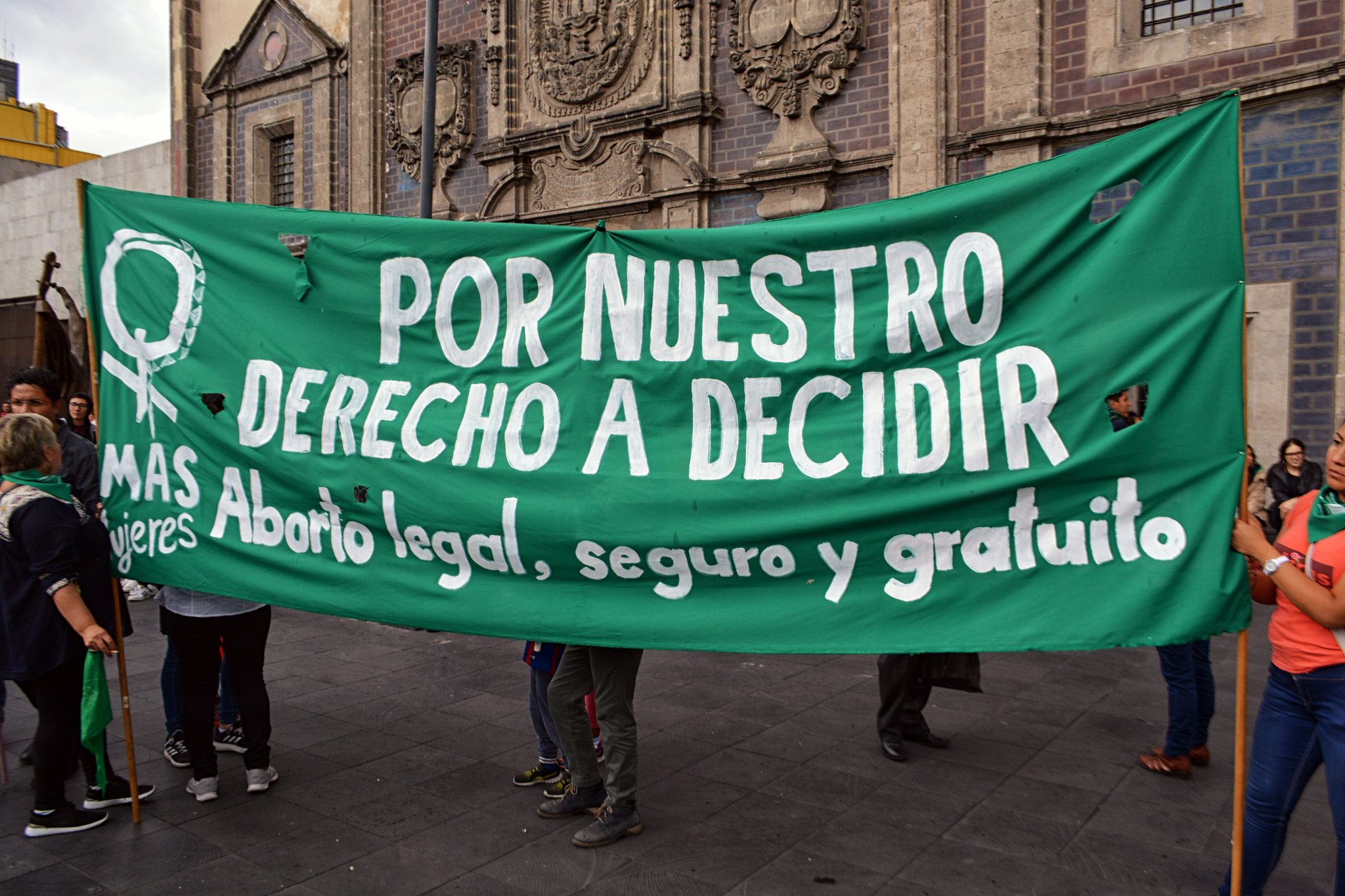 Agosto de 2o18: Mujeres en Ciudad de México se manifestaron en apoyo al proyecto de ley de despenalización del aborto, el cual no fue aprobado. Foto: Flickr / Protoplasma K