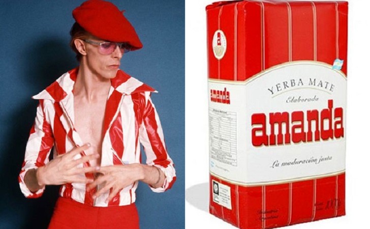 Fan de David Bowie compara sus looks con distintas marcas de yerba mate