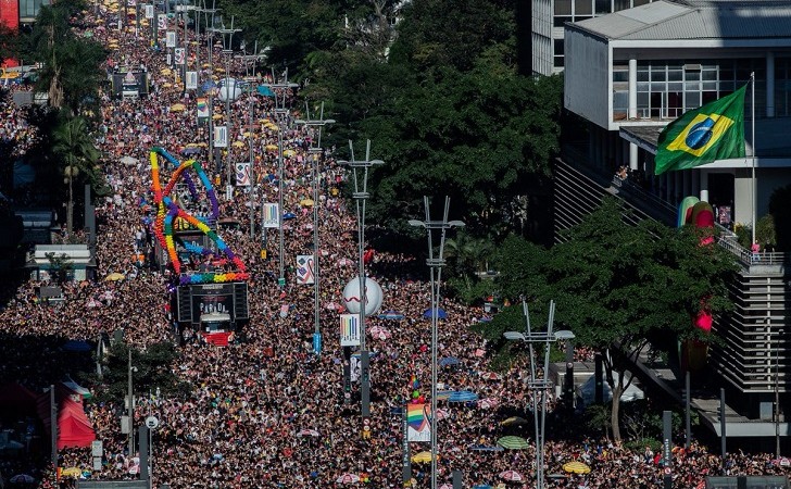 Tres millones de personas participaron del desfile del Orgullo LGBT+ en San Pablo