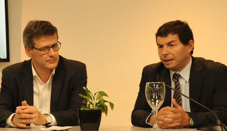 Fiscal general de la Nación, Jorge Díaz, junto al director de INEFOP, Eduardo Pereyra.