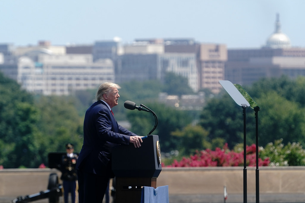 Donald Trump habla en el Pentágono, en Arlington, Virginia, Foto: The White House / Flickr