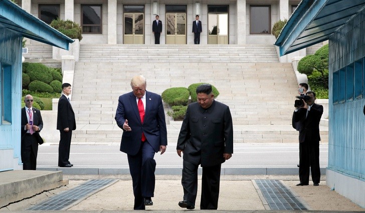 Trump entró a Corea del Norte y se reunió con Kim Jong Un