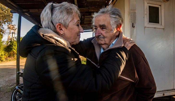 Mujica recibió a Villar en la chacra de Rincón del Cerro.