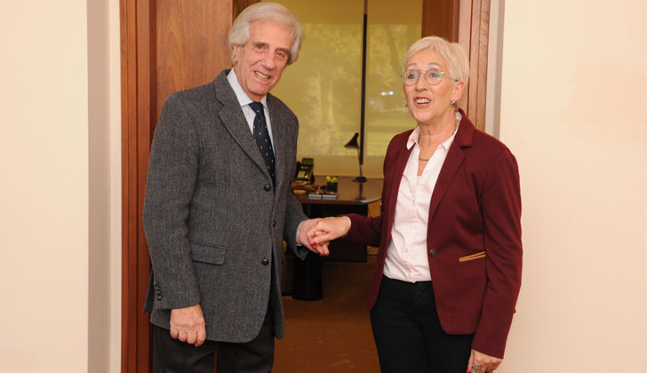 Tabaré Vázquez recibió a Graciela Villar. Foto: Presidencia.