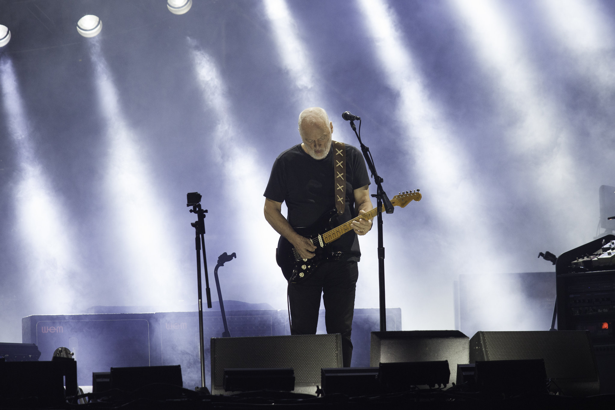 David Gilmour tocando en Hipódromo San Isidro, en Buenos Aires, Argentina. Foto: Flickr / Jimmy Baikovicious