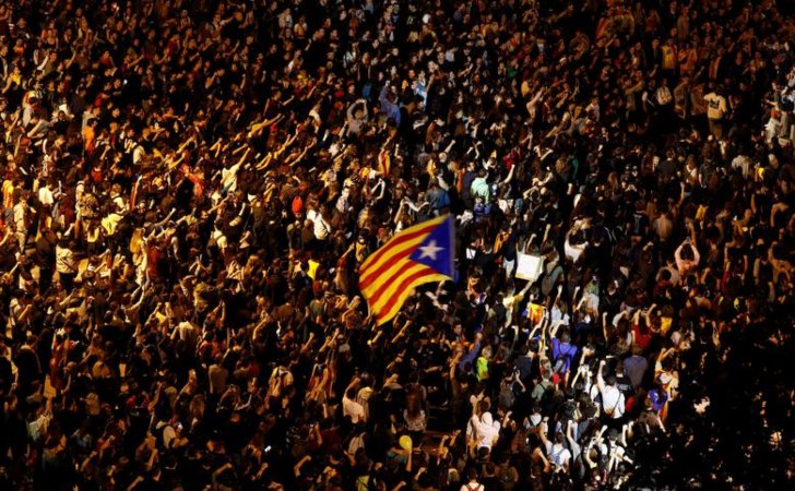 Manifestación separatista en Cataluña / Foto: Reuters
