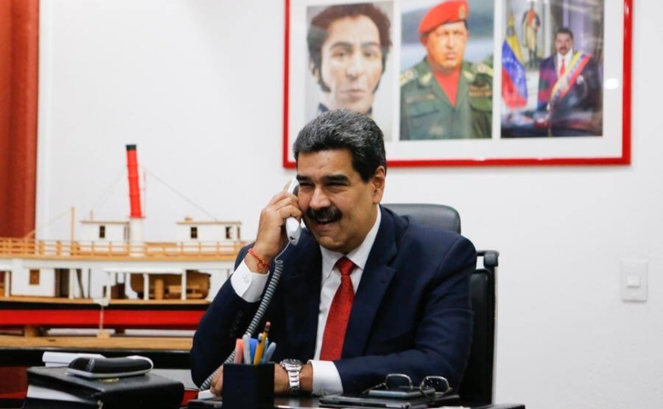 El presidente Nicolás Maduro en conversación telefónica con Diosdado Cabello / Foto: Nicolás Maduro
