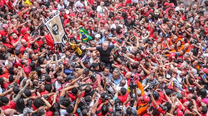 Lula visitando São Bernardo do Campo,  a las afueras de São Paulo. Foto: Ricardo Stuckert