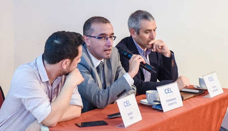 Denis Díaz, Fernando Carotta y Felipe Vergara. 