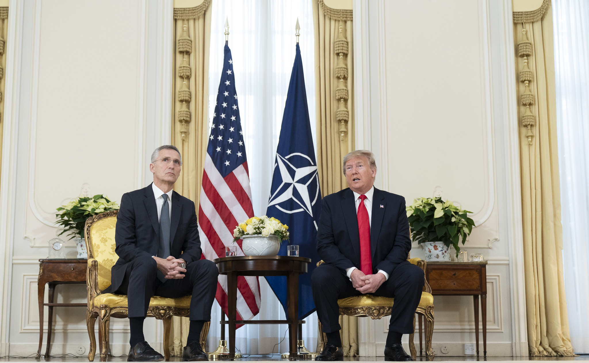 Donald Trump en conferencia de prensa con el secretario general de la OTAN, Jens Stoltenberg. Foto: Flickr / The White House