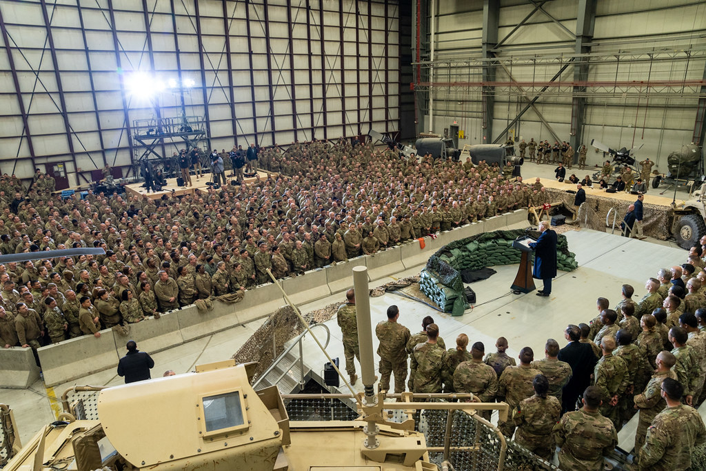Trump habla frente a cientos de efectivos militares desplegados en Afganistán. Foto de archivo: Flickr / The White House