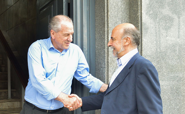 Pablo Mieres junto a Ernesto Murro en reunión mantenida el 2 de enero / Foto: MTSS