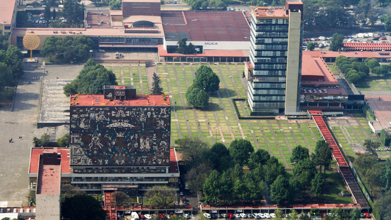 La Ciudad Unversitaria de la UNAM vista desde el aire. Foto: UNAM