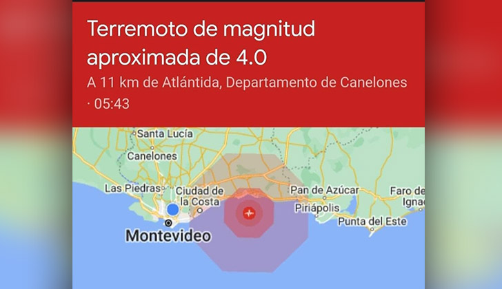 terremoto canelones costa de oro atlántida Uruguay