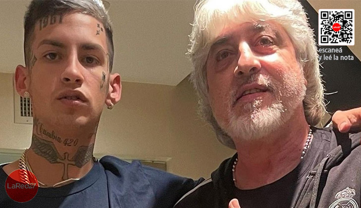 Rafael Di Zeo (der) junto al rapero argentino L-Gante.