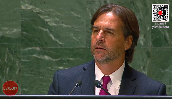 Luis Lacalle Pou dio un discurso en la ONU este martes. 