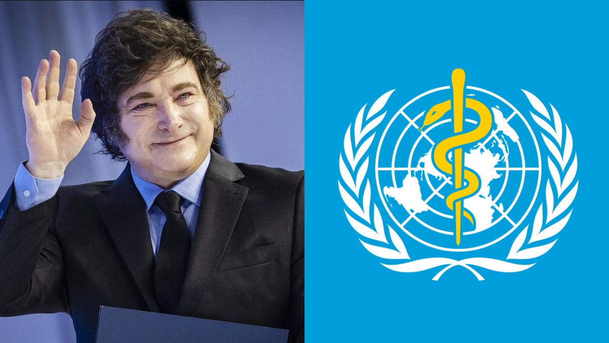 El presidente argentino Javier Milei ordena la salida del país de la OMS, acusando al organismo de ser un "experimento de control social".