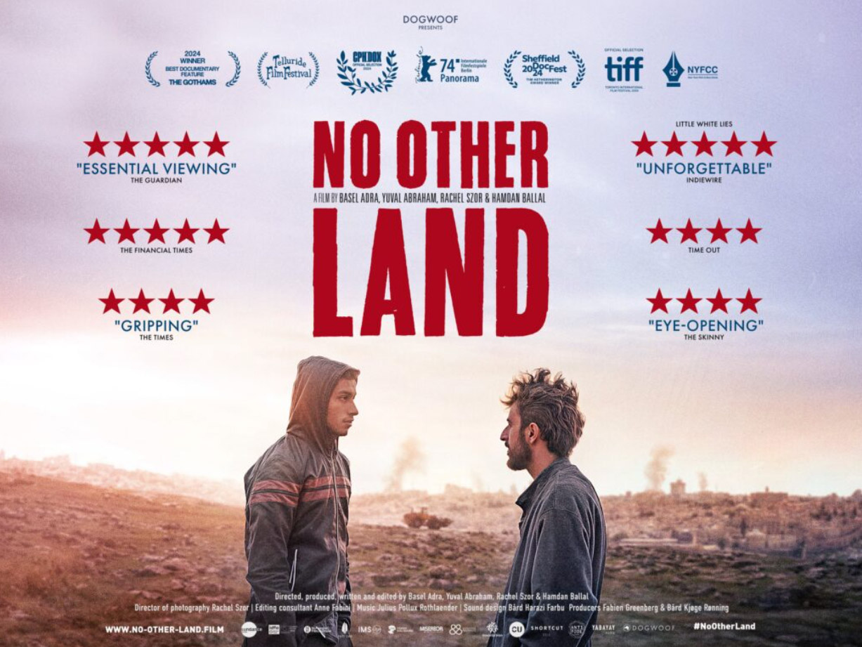 Gráfica publicitaria de la película No Other Land.