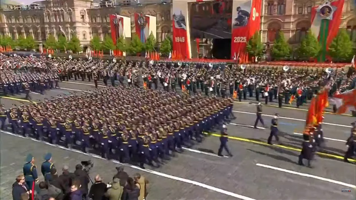 Desfile militar en Moscú, Rusia, por el Día de la Victoria.