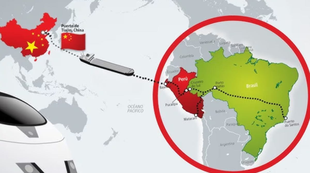 El innovador plan, respaldado por una inversión china de 3.500 millones de dólares, tiene como objetivo conectar el Atlántico y el Pacífico a través de una amplia red ferroviaria. Foto: EconoInka