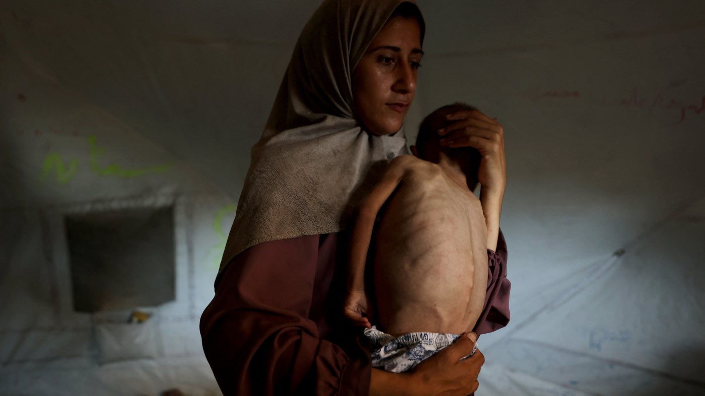 Cientos de niños han fallecido de hambre, como consecuencia del bloqueo que mantiene Israel alrededor de Gaza. Foto de la agencia de noticias palestina WAFA News
