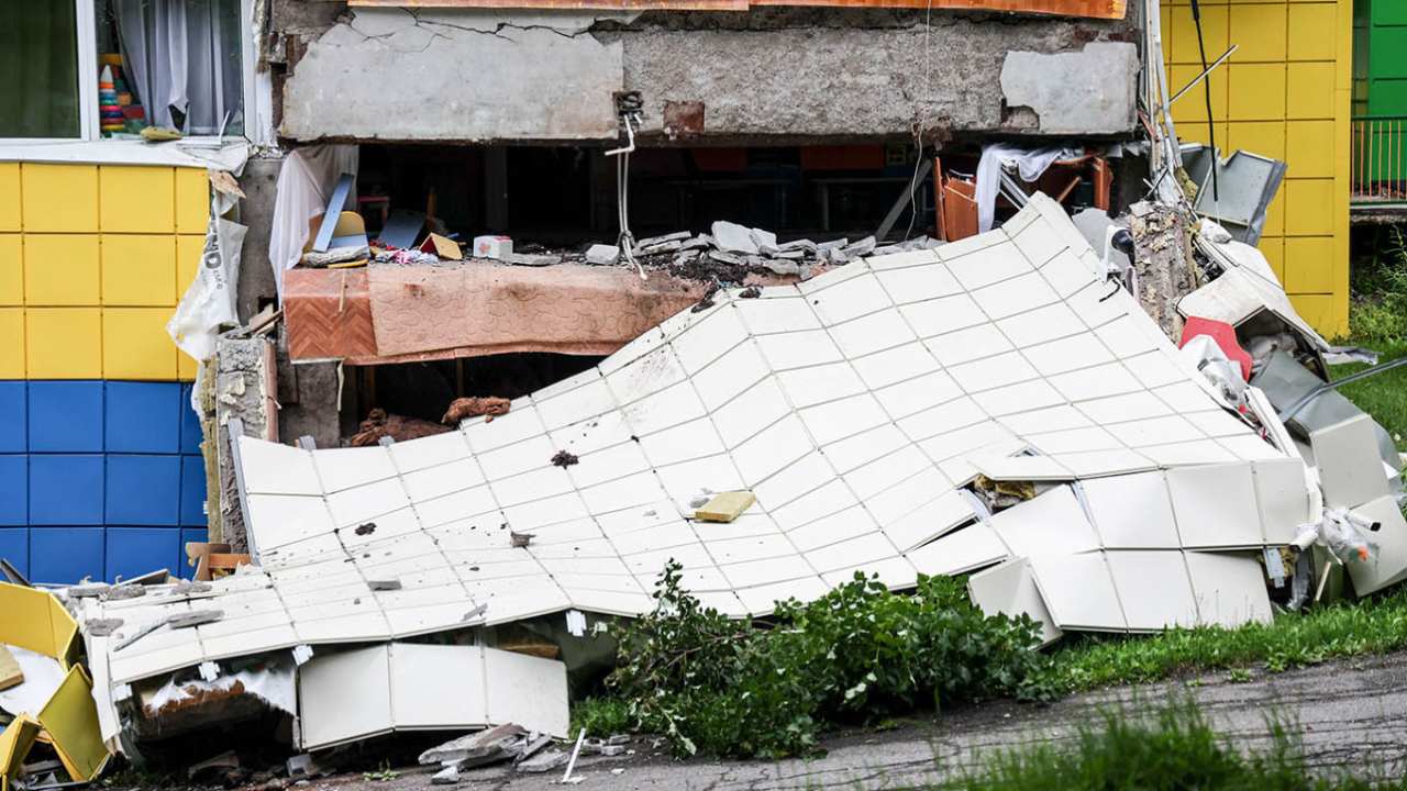 El terremoto de Kamchatka dejó varias estructura dañadas y algunas personas heridas. Foto cortesía de Valeria Kosilova / agencia rusa TASS