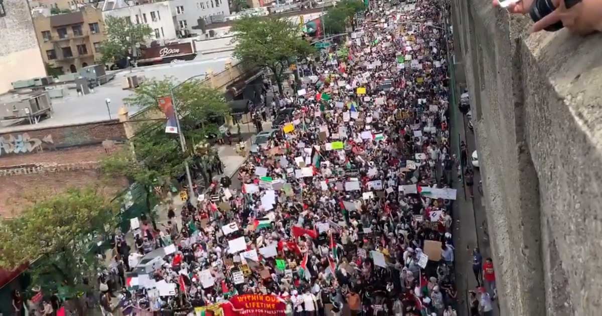 Las manifestaciones se dieron en distintas partes de la ciudad con el obijetivo de llegar hasta la zona de Times Square.