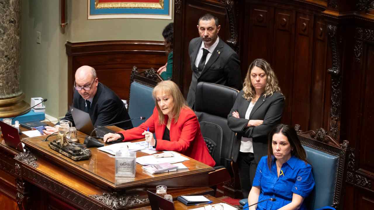 Carolina Cosse preside la sesión del senado