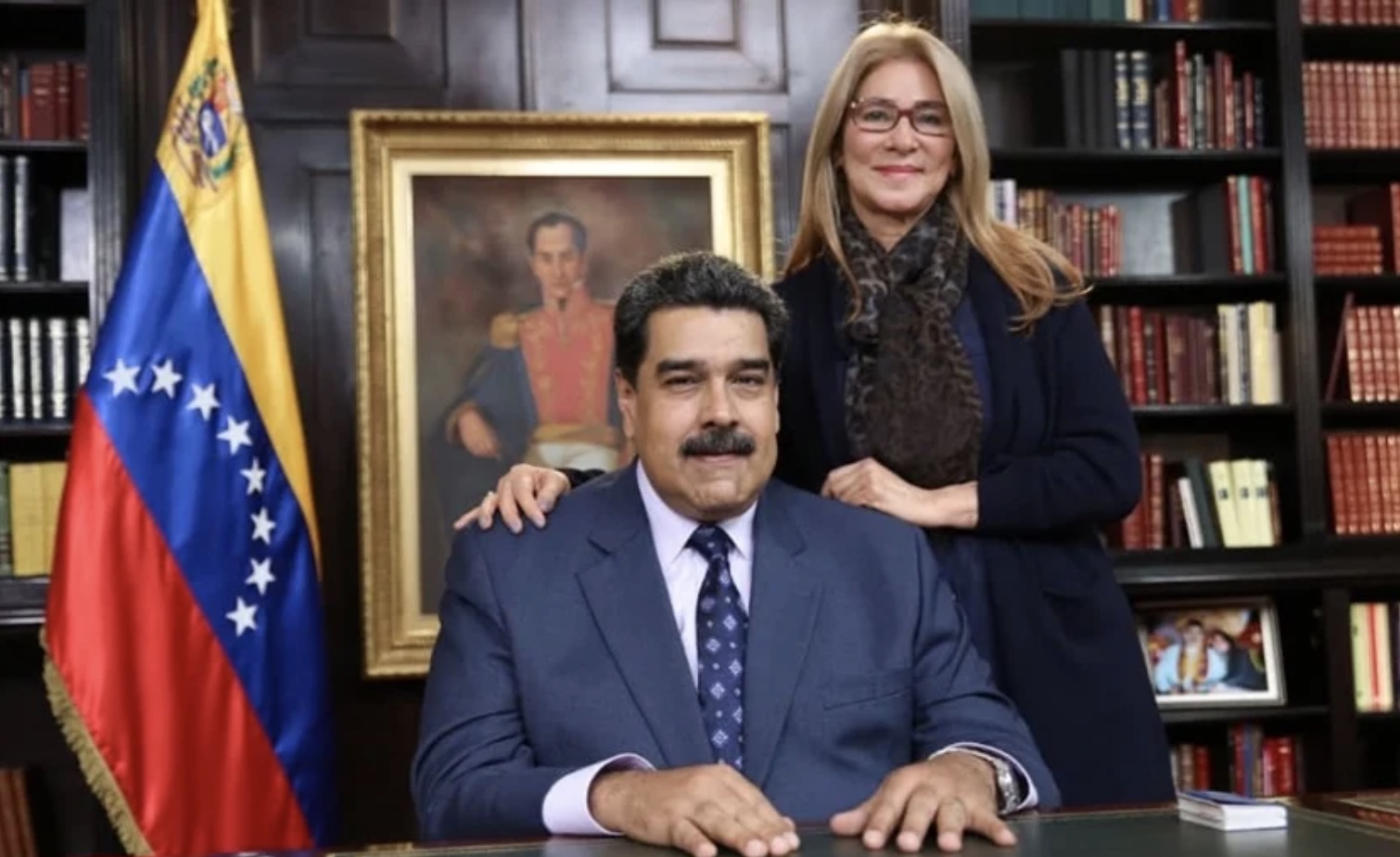 Presidente de Venezuela, Nicolás Maduro con su esposa Cilia Flores.