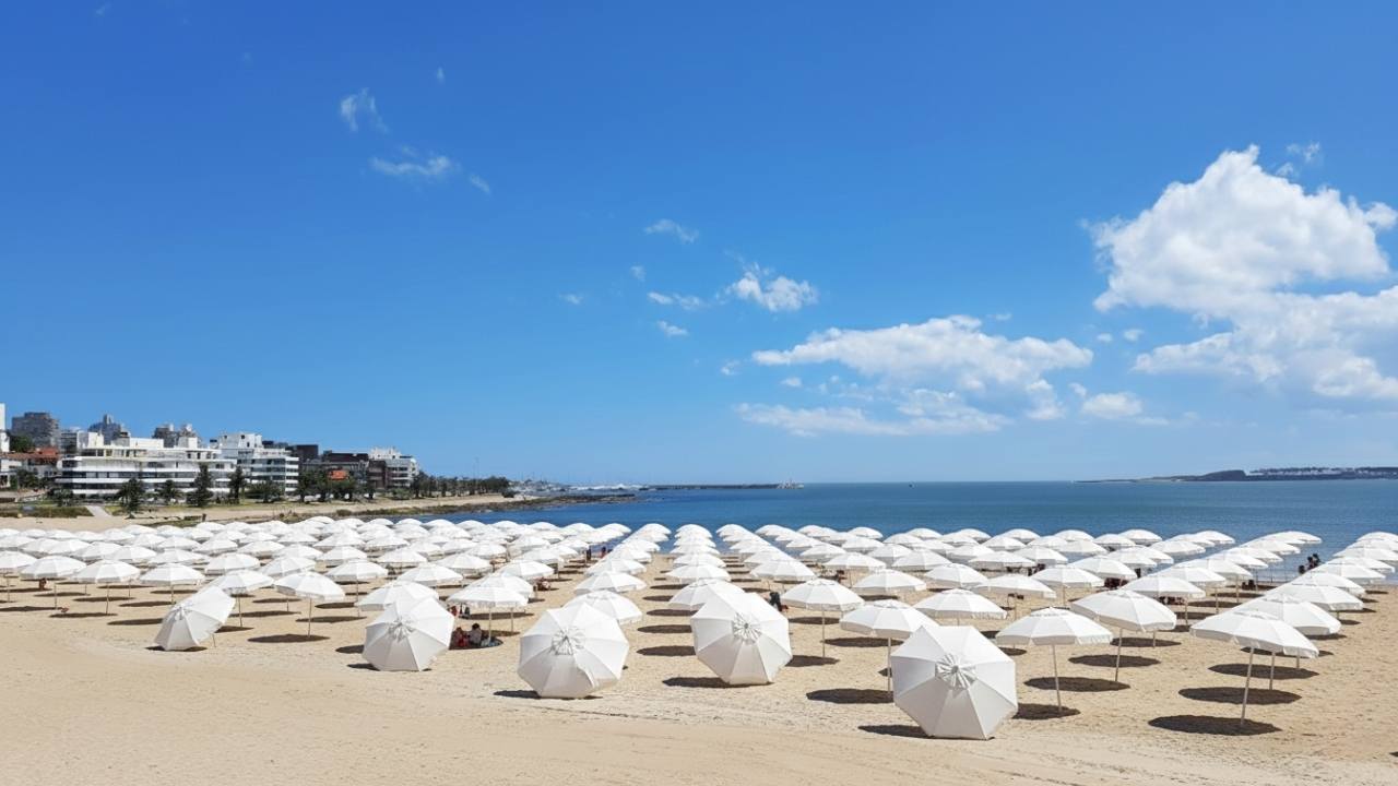 Propuesta busca evitar reserva de espacios con sillas y sombrillas vacías por parte de edificios, lo que limita el acceso al público en general. Foto de archivo