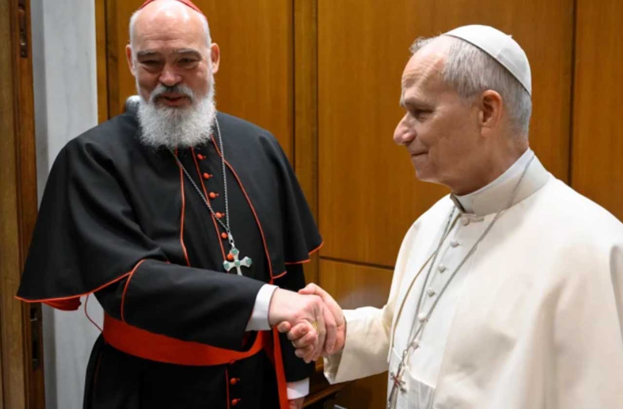 Tras presenciar los primeros días de enfrentamientos militares en la capital iraní, el Arzobispo de Teherán-Isfahán, Cardenal Dominique Mathieu, se reunieron con el Papa León XIV el pasado 11 de marzo. Crédito de imagen: Medios del Vaticano