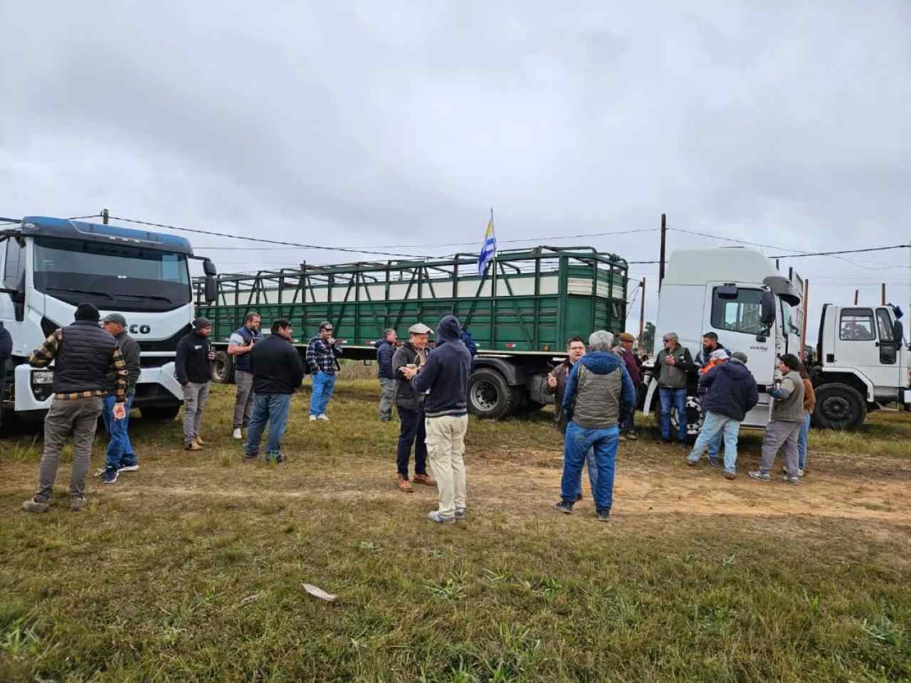Uno de los núcleos del paro comenzó a finales de mayo en Tacuarembó. Foto cortesía de Canal 7 Tacuarembó