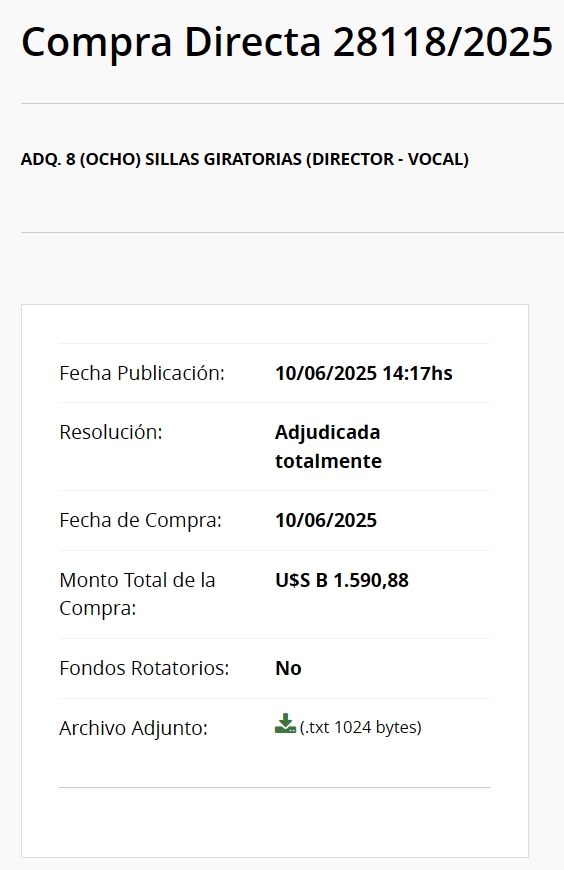 Compra Directa 28118 2026