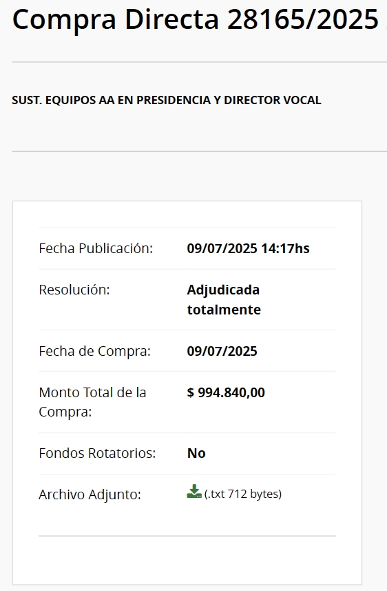 Compra Directa 28165 2025