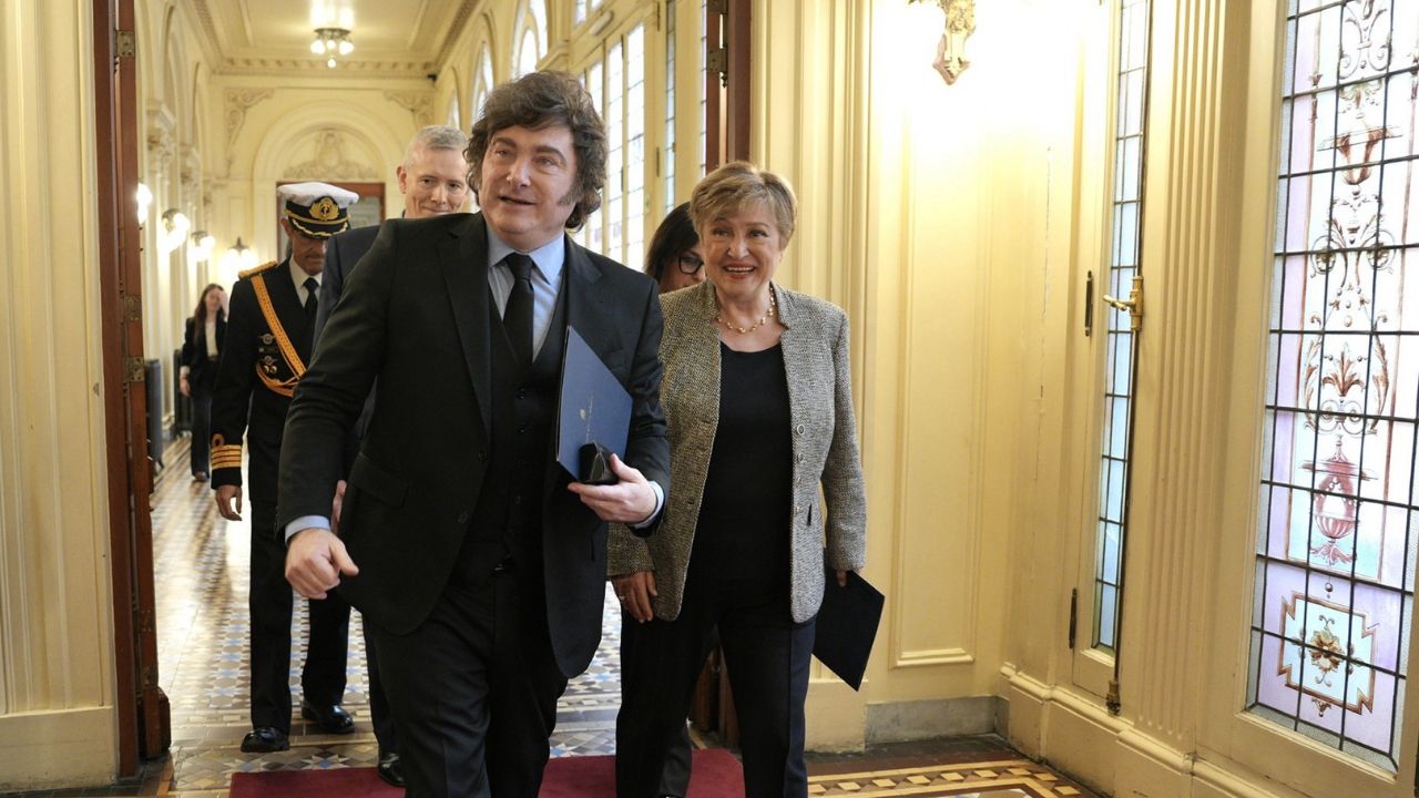 Kristalina Georgieva viene de reunirse con Javier Milei y su gobierno